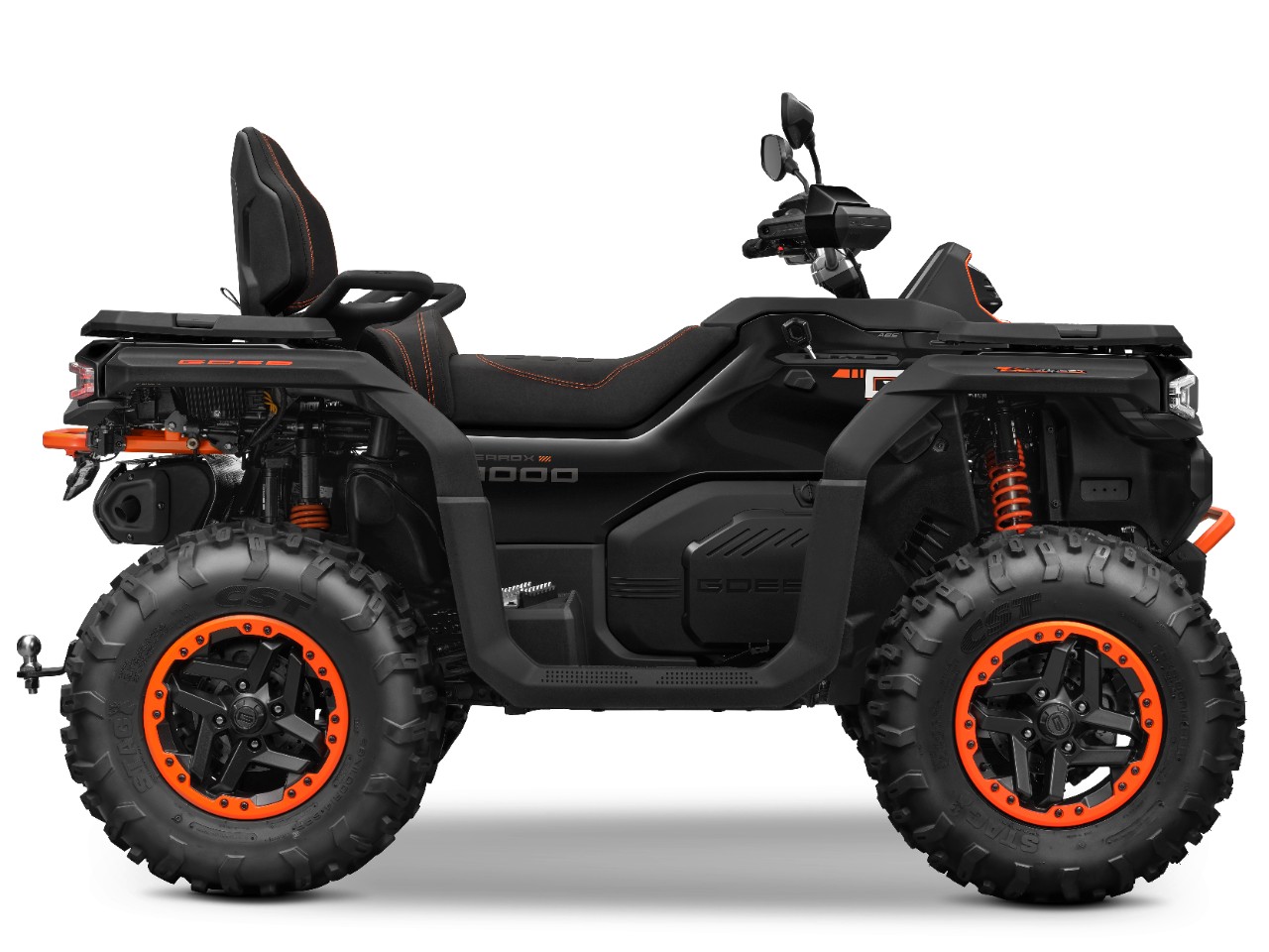 Квадроцикл CFMOTO Goes Terrox 1000 чорний - боковий вигляд