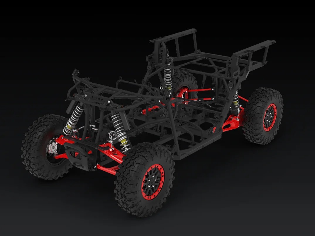 Посилене шасі мотовсюдиходу CFMOTO XFORCE X10-4 помаранчевий